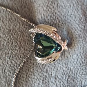 Emerald Heart necklace (0726)